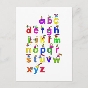 Alphabet Children Postcard
