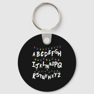 Alphabet Christmas Lights T Shirt Stranger Tee Gif Key Ring