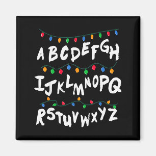 Alphabet Christmas Lights T Shirt Stranger Tee Gif Magnet
