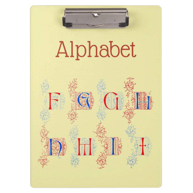 Alphabet Clipboard (Front)