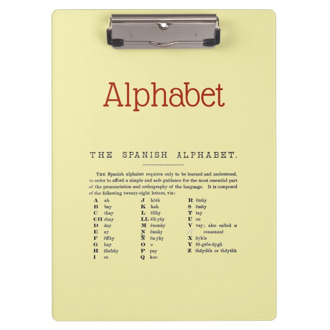 Alphabet Clipboard (Front)