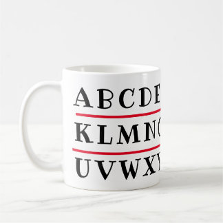 Alphabet  coffee mug