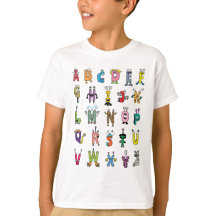 Alphabet Creatures Illustration - Fun ABC Kids Tee