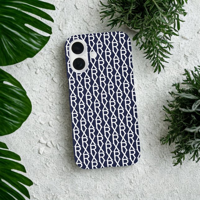 Alphabet Custom Initials Monogrammed Case-Mate iPhone Case (A fun text pattern phone case with space for your initials!)