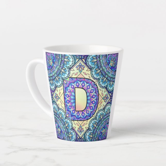 Alphabet D Latte Mug (Left Angle)