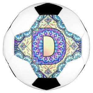 Alphabet D mandala Football