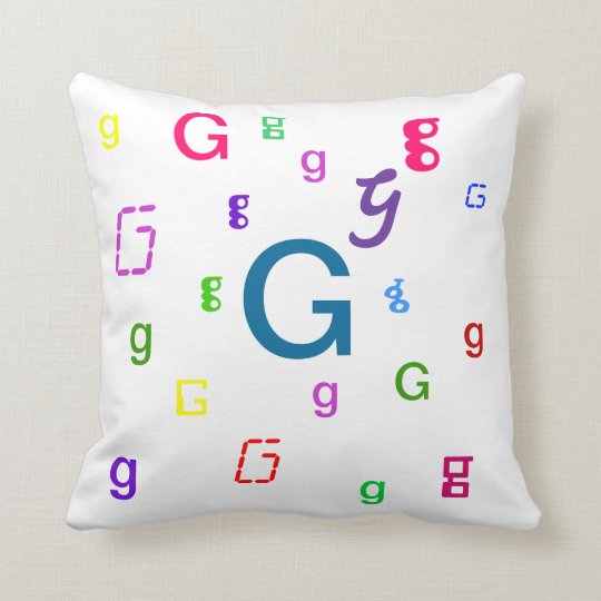 Alphabet Decorative Letter Pillow G Zazzle Co Uk