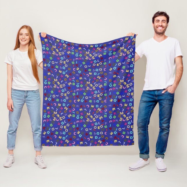 Alphabet design Fleece Blanket (In Situ)