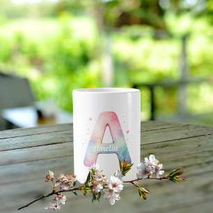 Alphabet Dream - Custom 'A' Watercolor Mug