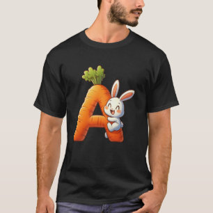 Alphabet eggs Easter ABCs Carrot Letter A for Kids T-Shirt