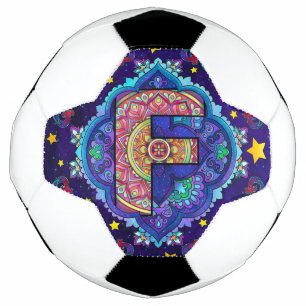 Alphabet F mandala Football