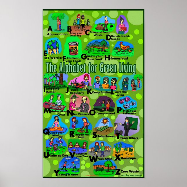 Alphabet for Green Living Poster (Front)