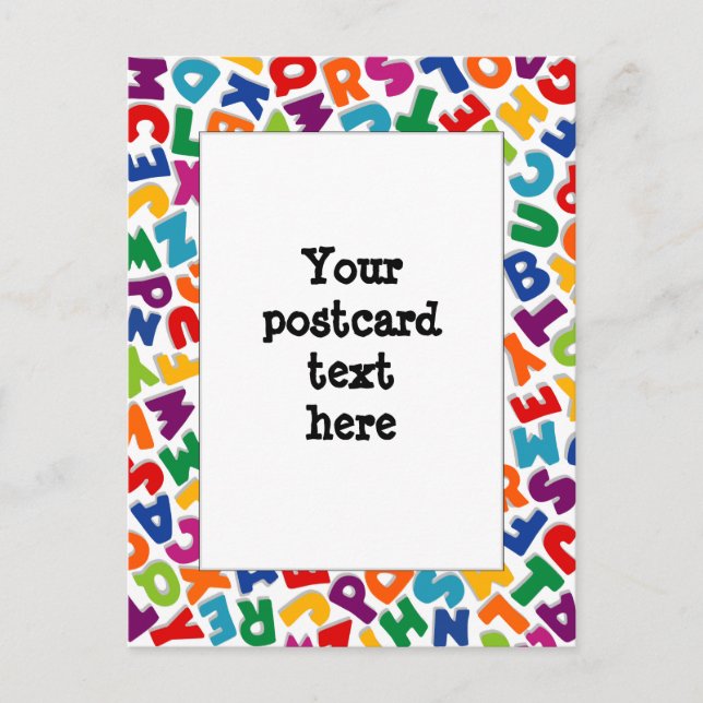 Alphabet Frame Postcard (Front)