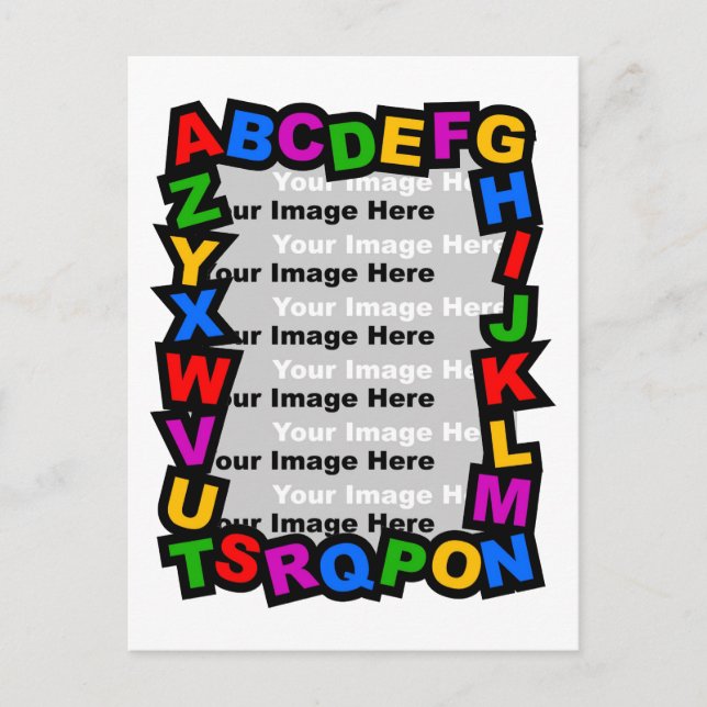 Alphabet Frame Postcard (Front)