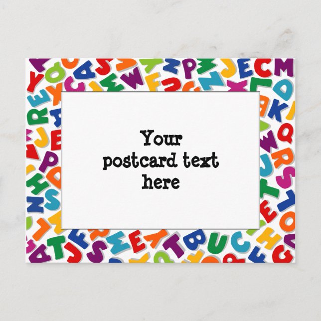 Alphabet Frame Postcard (Front)