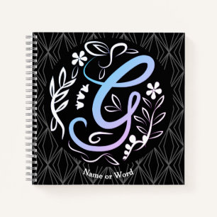 Alphabet G Monogram Handwritting Notebook