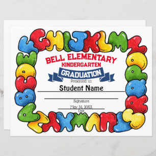 Alphabet Graduation Certificate