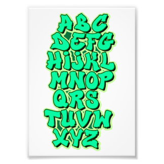 Alphabet Green Photo Print