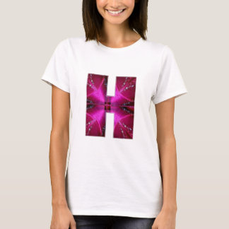 Alphabet  H HH HHH  :  Sparkle Theme Star Circle T-Shirt