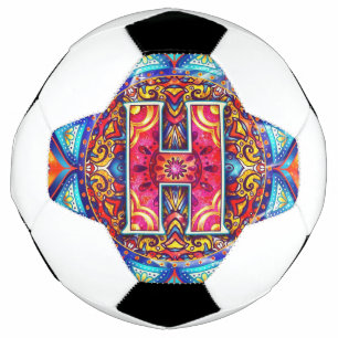 Alphabet H mandala Football