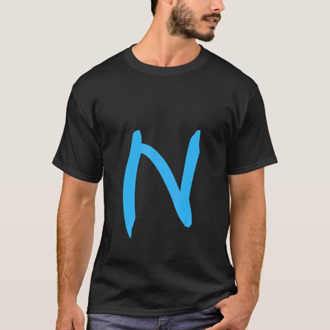 Alphabet Handwritten Letter N T-Shirt (Front)