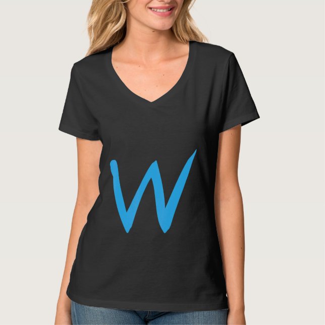 Alphabet Handwritten Letter W T-Shirt (Front)