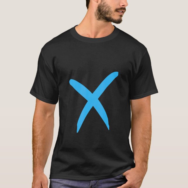 Alphabet Handwritten Letter X T-Shirt (Front)