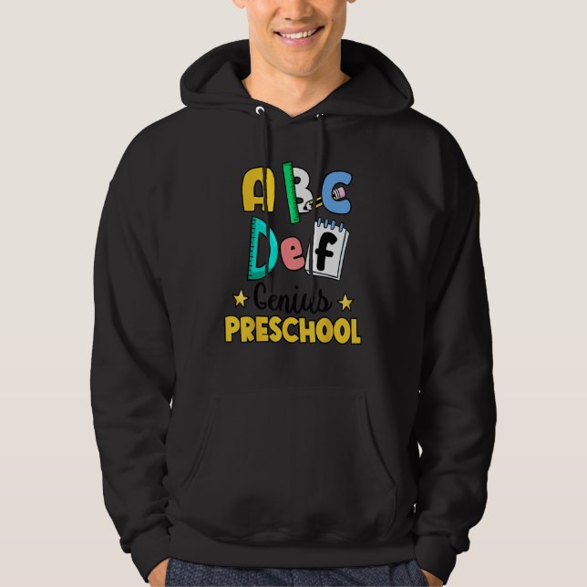 Alphabet Hi Back To School ABC Pre K Kindergarten  Hoodie (Front)