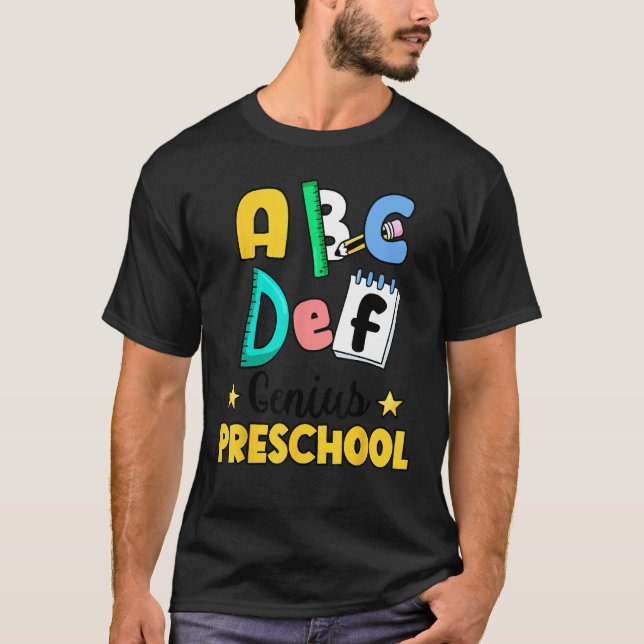 Alphabet Hi Back To School ABC Pre K Kindergarten  T-Shirt (Front)
