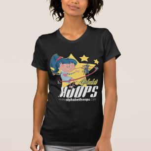 Alphabet Hoops URL on black background T-Shirt