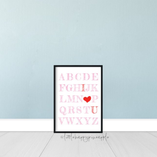 Alphabet I Love You Valentine's Day Sign (Creator Uploaded)