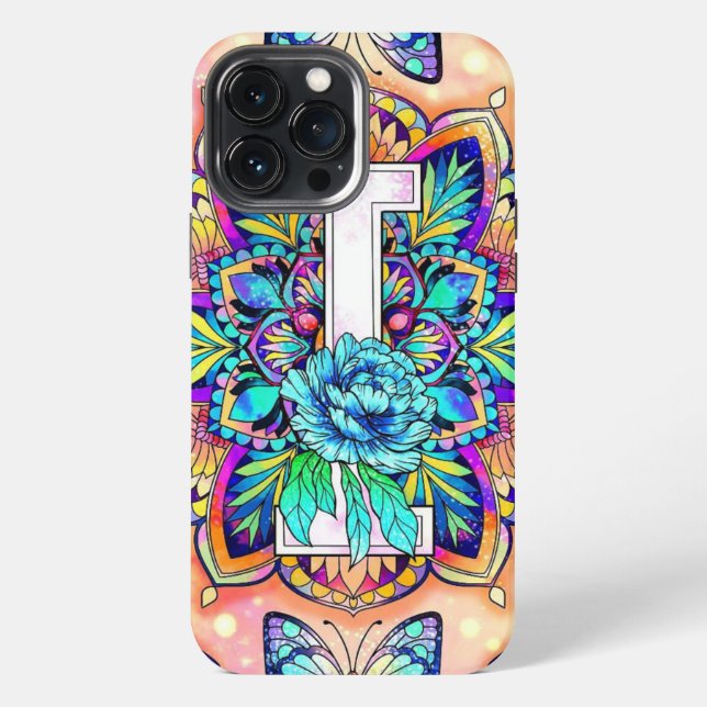 Alphabet I mandala  iPhone Case (Back)