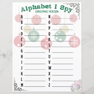 Alphabet I Spy - Christmas Version