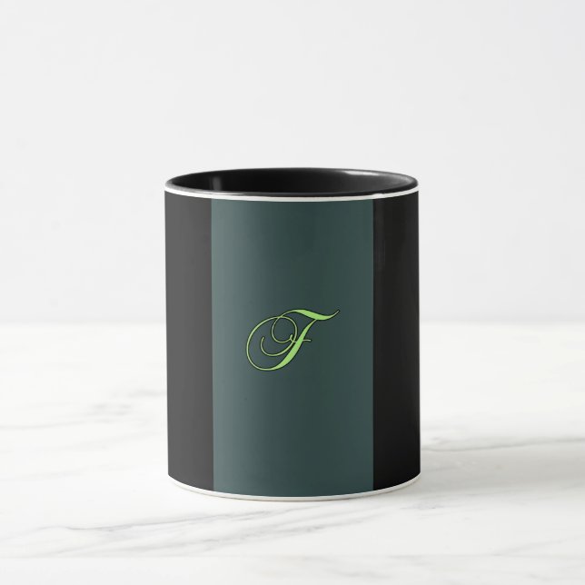 ALPHABET INITIAL F MONOGRAM MUG (Center)