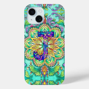 Alphabet J mandala  iPhone 15 Case