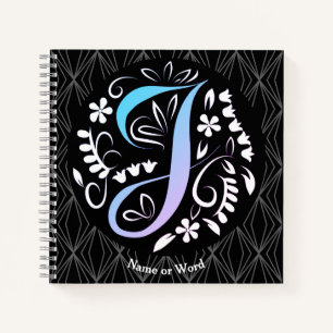 Alphabet J Monogram Handwritting Notebook