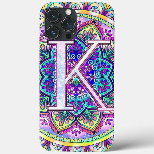 Alphabet K mandala  Case-Mate iPhone Case (Back)