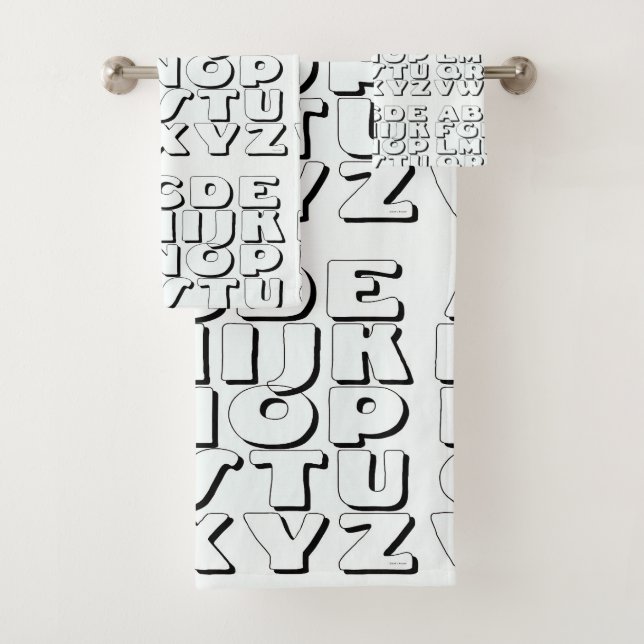 Alphabet Kids Bath Towel Set (Insitu)