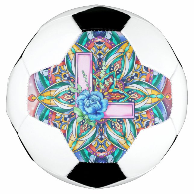 Alphabet L mandala Football (Front)