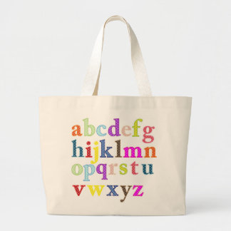Alphabet Large Tote Bag