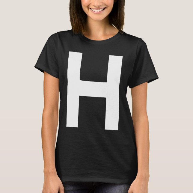 Alphabet Letter H capital upper case T-Shirt (Front)