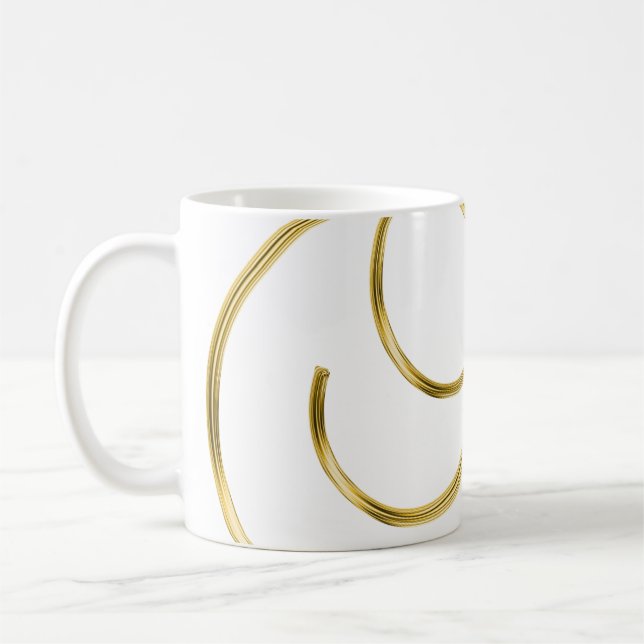 Alphabet letter initial background coffee mug (Left)