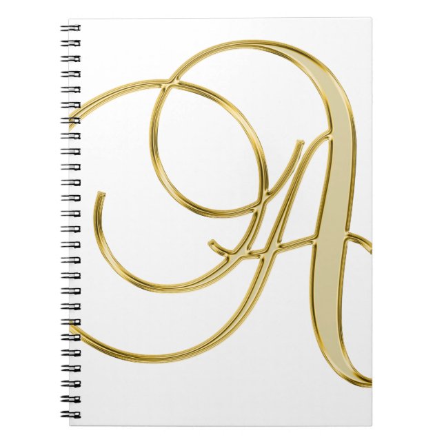 Alphabet letter initial background notebook (Front)