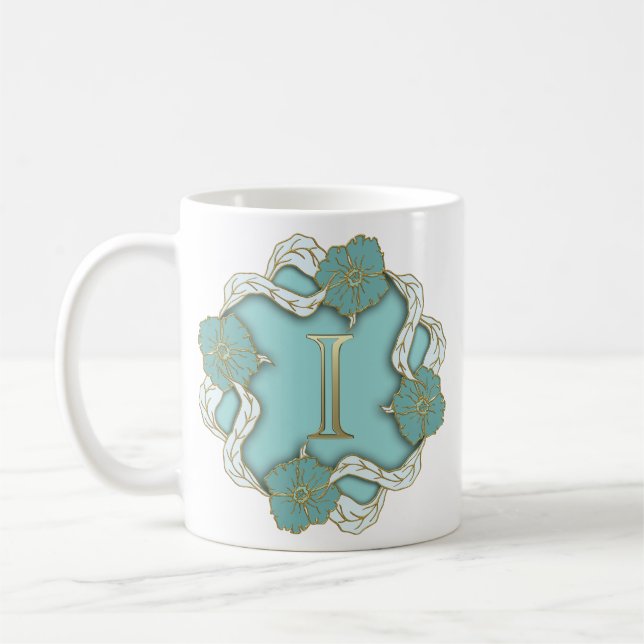 Alphabet Letter Initial Coffee Mug (Left)