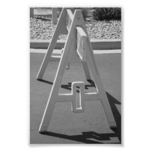 Alphabet Letter Photo A5 Black and White 4x6 Print