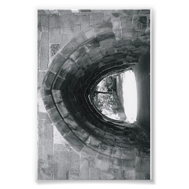 Alphabet Letter Photograph C2 Black and White 4x6 (Front)