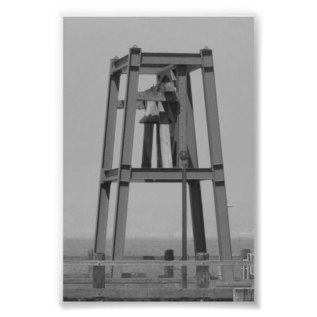 Alphabet Letter Photography A6 Black and White 4x6 Photo Print (Front)