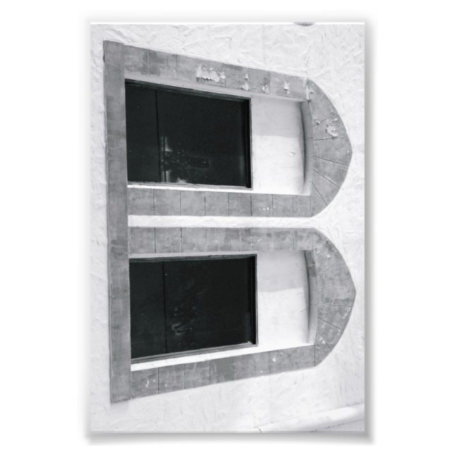 Alphabet Letter Photography B5 Black and White 4x6 Photo Print (Front)