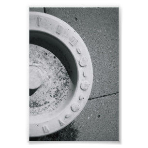 Alphabet Letter Photography D3 Black and White 4x6 Photo Print