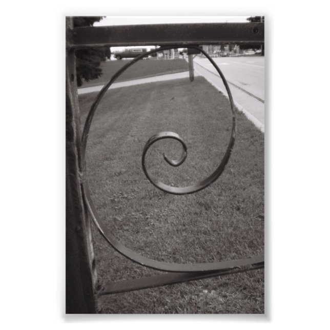 Alphabet Letter Photography E1 Black and White 4x6 Photo Print (Front)